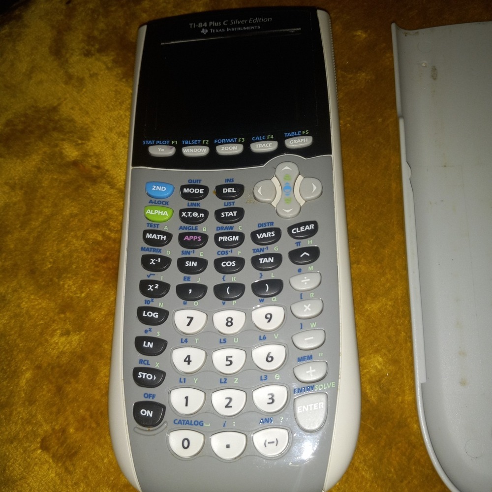 TI-84 Plus C Silver Edition Graphing Calculator Cover Texas Instruments CHARGABL